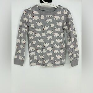 JANIE AND JACK Polar Bear Cotton Gray Crewneck Sweater- Boys Size 6